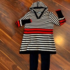 Super cute hooded tunic sweater dress, size S